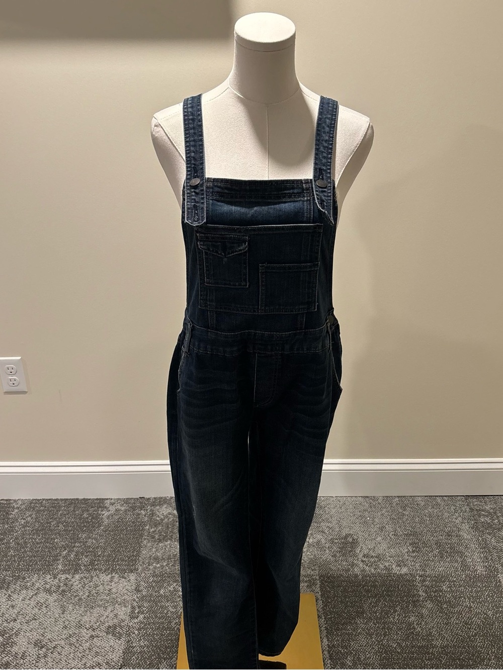 Free People Womens Jean Overall Size 27 Dark Blue Casual